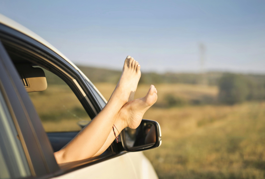 met zakelijke auto op vakantie